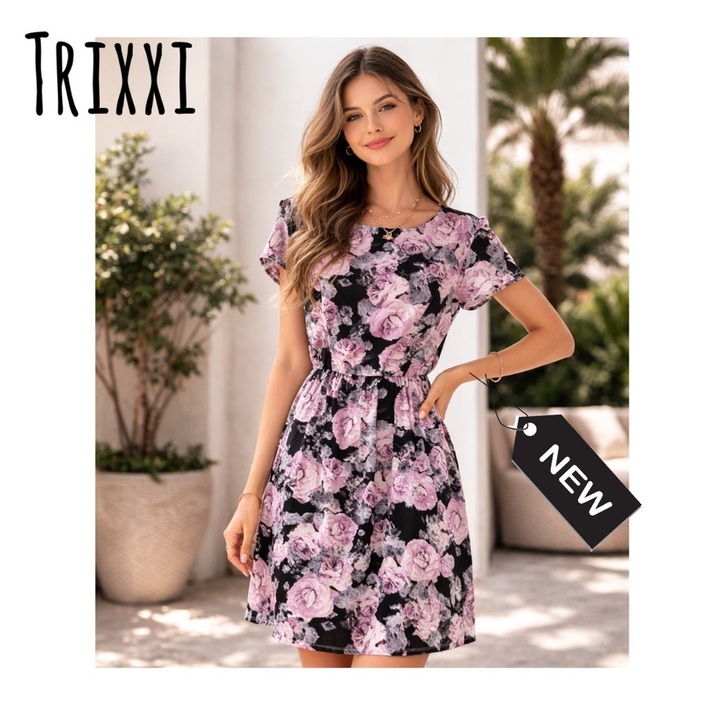 NWT TRIXXI Flower detail dress